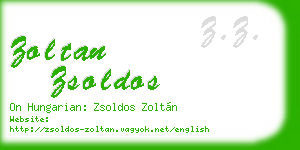 zoltan zsoldos business card